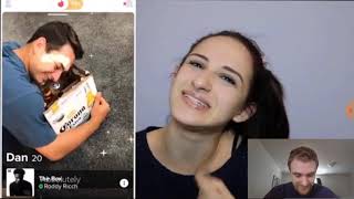 GUY Reacts to GIRL Scrolling Through Tinder!?1 | Alliebbkay