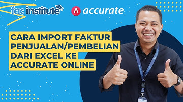 Tutorial Accurate Online - Cara import faktur penjualan pembelian dari Excel ke Accurate Online
