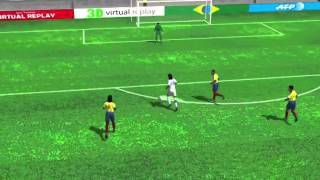 the goal from carlo costly (hondiuras) on the 31st minute (3D REplay) hondiuras 1-0 Ecuador