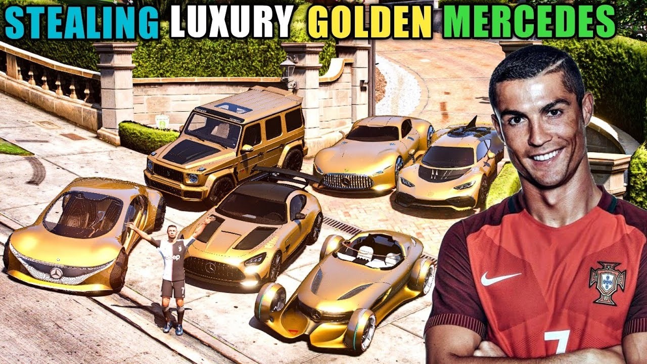 GTA 5 - Stealing Cristiano Ronaldo Luxury Cars with Franklin! for Jimmy | (Real Life Cars #105)