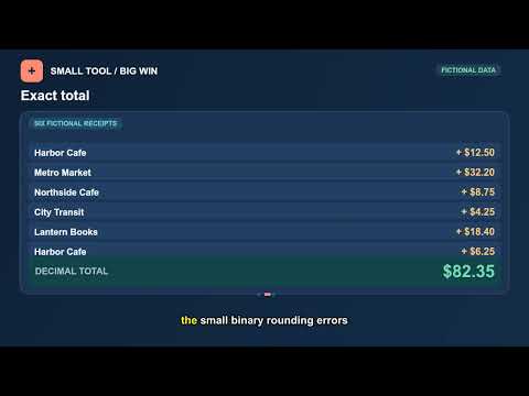 Find and Total Six Receipts with a Local Python Script