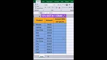 Excel GST 12% Trick in Seconds! 💡🔥 #tipsandtricks #gst
