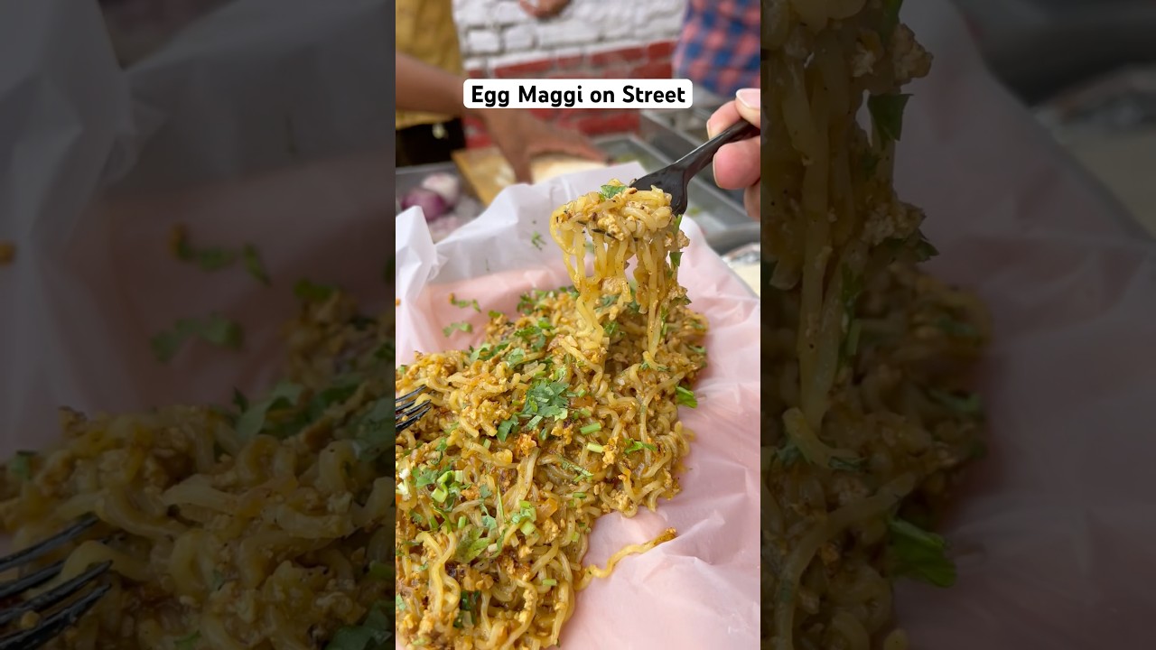 Egg Maggi on Street. 