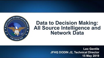 Data to Decision Making: All Source Intelligence & Network Data
