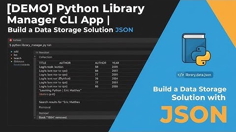 [DEMO] Python Library Manager CLI App | Build a Data Storage Solution with JSON