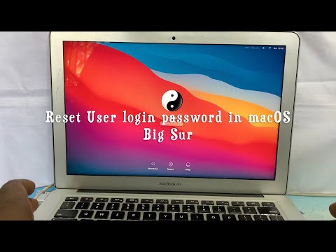 Reset User password on macOS Big Sur