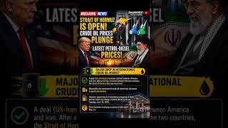Strait of Hormuz Reopens! Crude Oil Prices Crash 🔥 #straitofhormuz #open #usiranwar #breakingnews