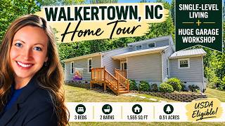 Walkertown NC Home Tour | Single-Level Home HUGE Garage Workshop | Triad NC Real Estate Walkertown NC Home Tour | Single-Level Home HUGE Garage Workshop | Triad NC Real Estate