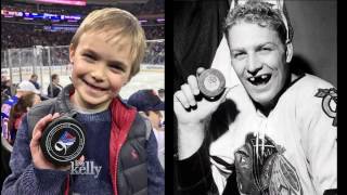 Scott Wolf Takes His Son to His First Hockey Game