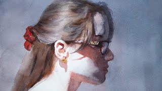 Painting hairs as form in watercolor - a girl in profile by Yong Chen 2,700 views 1 month ago 1 hour, 14 minutes