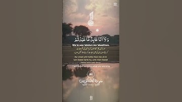 سورة الكافرون بصوت جميل🤩🖤