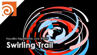 Houdini Algorithmic Live #059 - Swirling Trail - YouTube