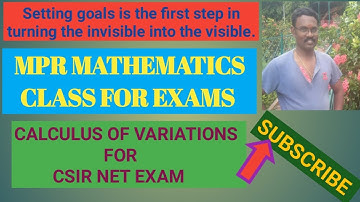CSIR NET JUNE 2012 CALCULUS OF VARIATIONS PART B PROBLEM 3