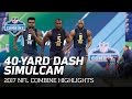 40-Yard Dash SimulCam Highlights: Ezekiel Elliott vs. Fournette vs. Cook & More | NFL