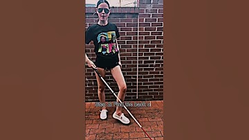 101 HOW BLIND GIRL GOES UP & DOWN STAIRS USING WHITE CANE 👩🏻‍🦯 #Blind #BlindGirl #Disabled