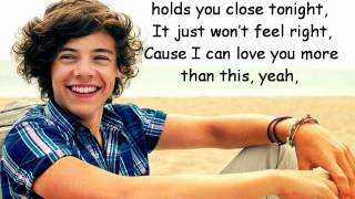Video thumbnail of "more than this lyric video One Direction"