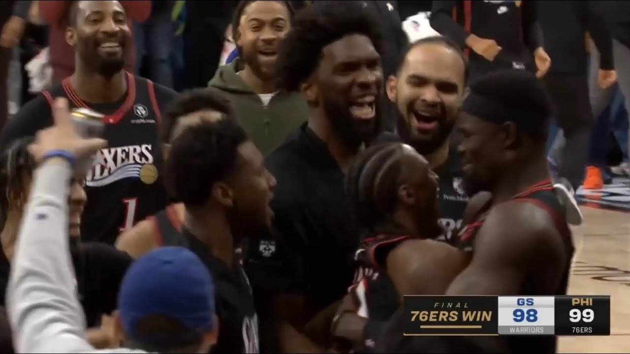 VJ Edgecombe with game winner,Tyrese Maxey with game winning block. This was an insane ending🤯🤯🤯