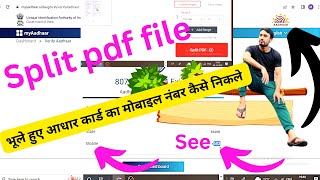 भल हए आधर करड क मबइल नबर कस नकल How To Split Pdf File I Love Pdfuidai New Portal