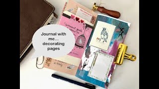 Junk Journal with me #3 - Decorating Pages - Music and Paper sounds