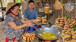 Bánh Xôi Nếp Chiên Phồng Giòn Thịt Bằm, Nấm Mèo | Hương Vị Bánh Quê Nhà || fried sticky rice