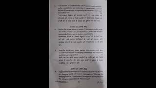 Organizational Changes and Development (NEP) M.Com 4th Sem KUK PYQ 2026✌️✌️