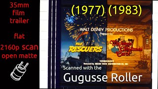 Mickey's Christmas Carol (1983) - The Rescuers (1977) 35mm film trailers, flat open matte, 2160p