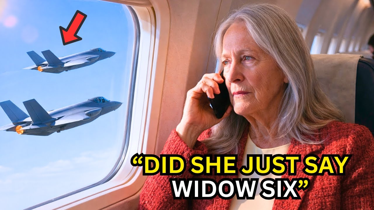The Old Woman Sat Quietly on the Flight — Until F-35 Pilots Called 'WIDOW SIX' on the Radio