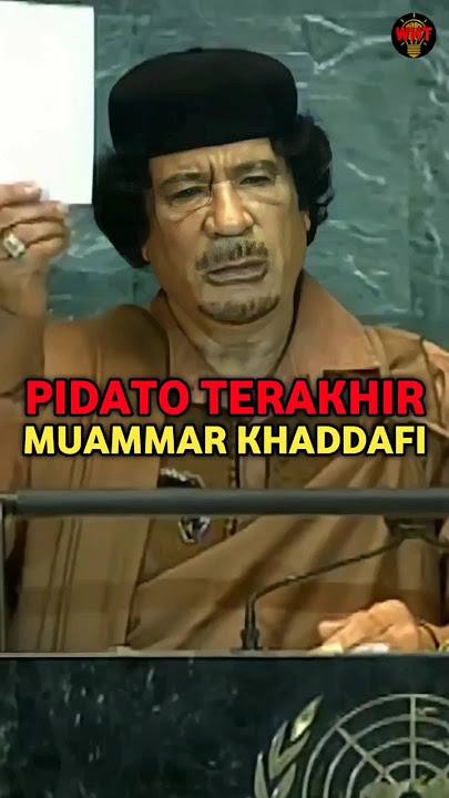 MUAMMAR GADADAFI'S LAST SPEECH