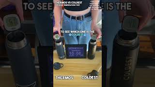 TEMPERATURE TEST - Thermos vs. COLDEST. Who won this challenge?🥶🧊 #thermos #thecoldestwater #usa