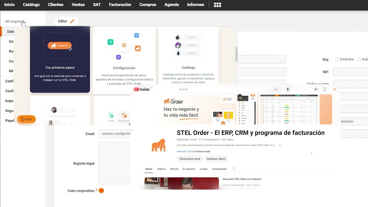STEL ORDER - Primeros pasos con datos de tu empresa