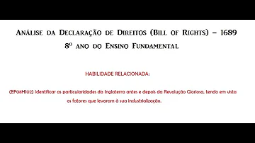 O que estabelecia a declaração de direitos bill of rights?