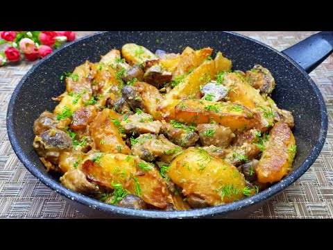 Беру КАРТОШКУ и готовлю Быстрый и вкусный Ужин. Всегда просят добавки! Жареная Картошка с Грибами