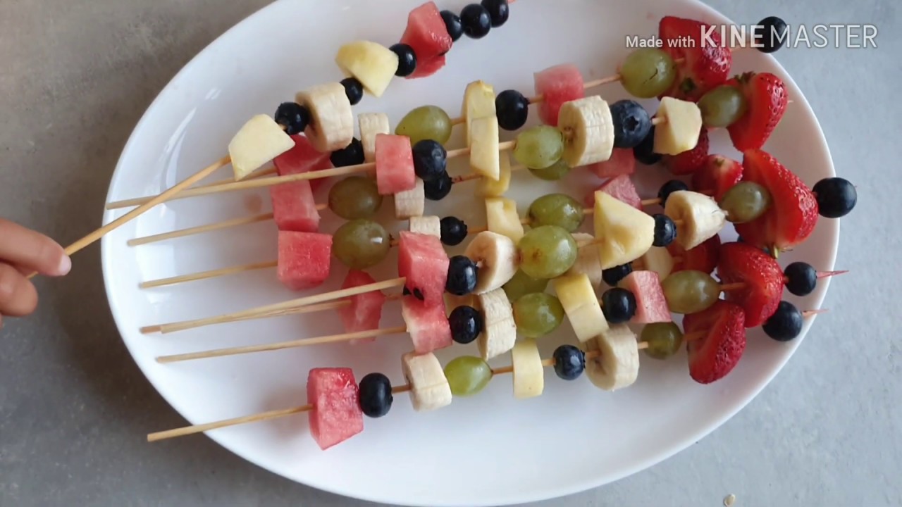 healthy baby snacks Fruit sticks | fruit kebabs | fruit cocktails - YouTube