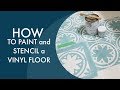 How To Stencil A Linoleum or Vinyl Floor | Step by Step| Cutting Edge Stencils | Jolie Paint