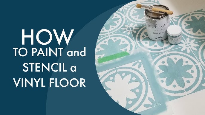 HOW TO STENCIL A FLOOR // PAINT AND STENCIL FLOOR // DIY FLOOR