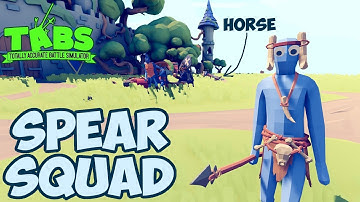 Spear Squad! Cavalry+Vlad+SpearThrower+Sarissa+Hoplite vs Every Unit - TABS Campaign Creator Update