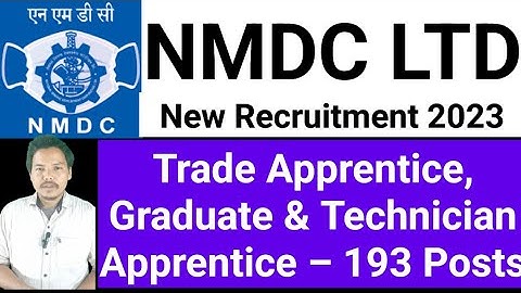 NMDC LIMITED NEW RECRUITMENT 2023, VACANCY 193 POST, HOW TO APPLY NMDC LTD APPRENTICE RECRUITMENT,