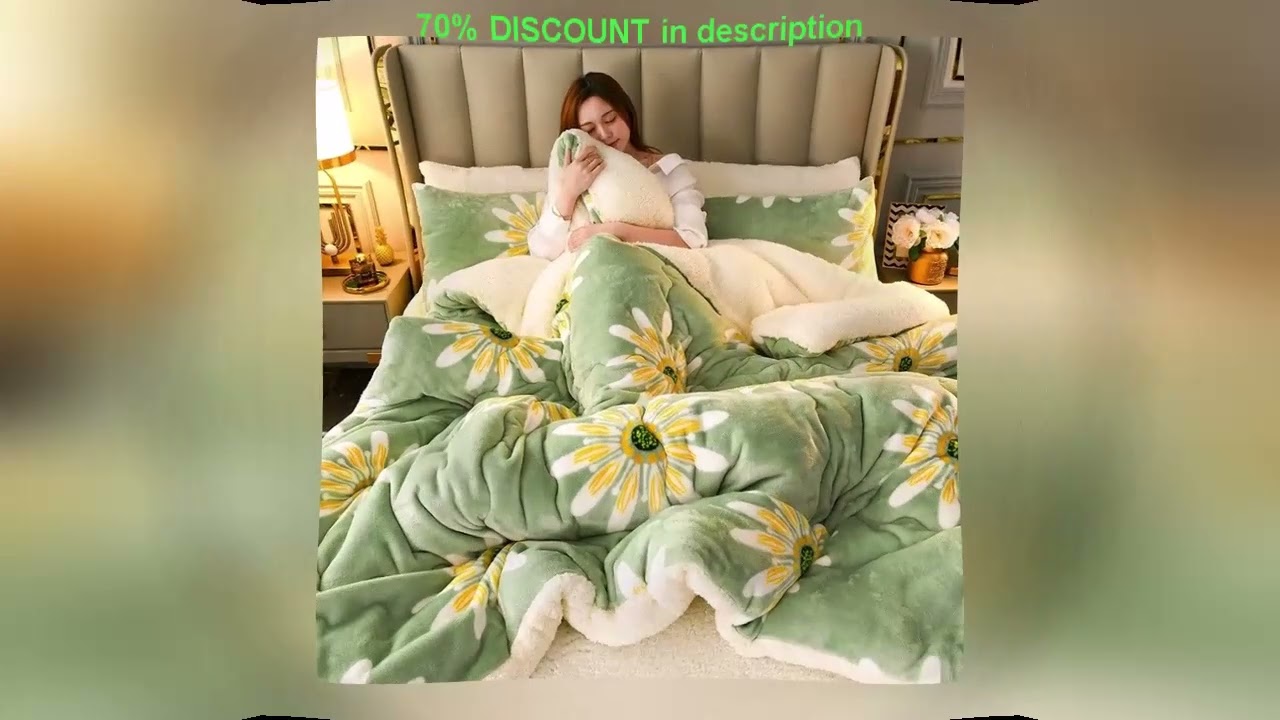 Why Everyone’s Talking About This Product! Winter Bedding Thick Quilt Blanket Thickened Warm Flann