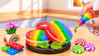 Miniature Rainbow Cake Tutorial Amazing Rainbow OREO Jelly Cake