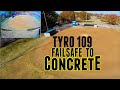 Eachine Tyro109 failsafe to a concrete grave w/commentary - rebuilding on a new frame?