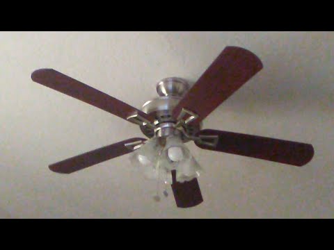 52 Hampton Bay Lyndhurst Ceiling Fan Wcs Spindown Youtube