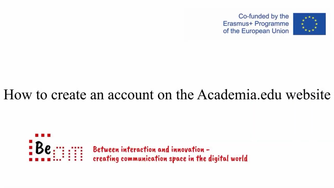 How to create an account on the Academia edu website