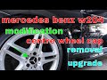 mercedes benz w204 modification how to replace centre wheel caps