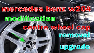 mercedes benz w204 modification how to replace centre wheel caps