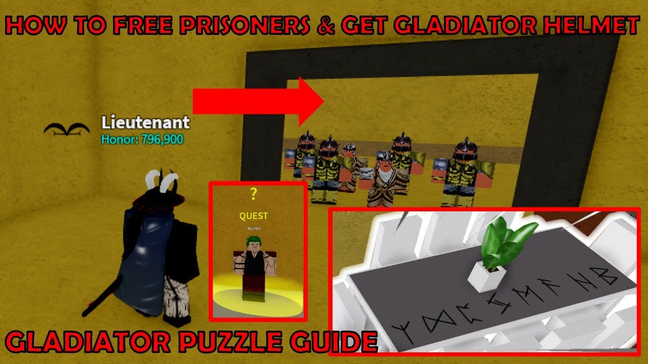 Blox Fruit ] HOW TO GET WARRIOR HELMET AND COMPLETE COLOSSEUM PUZZLE 