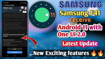 Samsung F41 receive Android 11 with One Ui 3.1 Latest update | New Update | New Exciting features 🔥