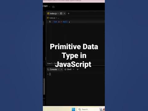 Primitive Data Type in JavaScript#js #int #integer #datatype #null # ...