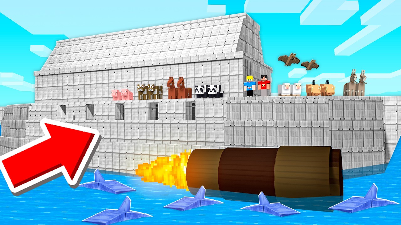 I Created a Pro Noah's Ark to Save my Friends in Minecraft!