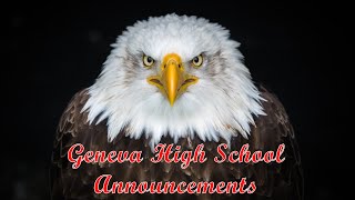 May 15, 2024 GHS Announcements