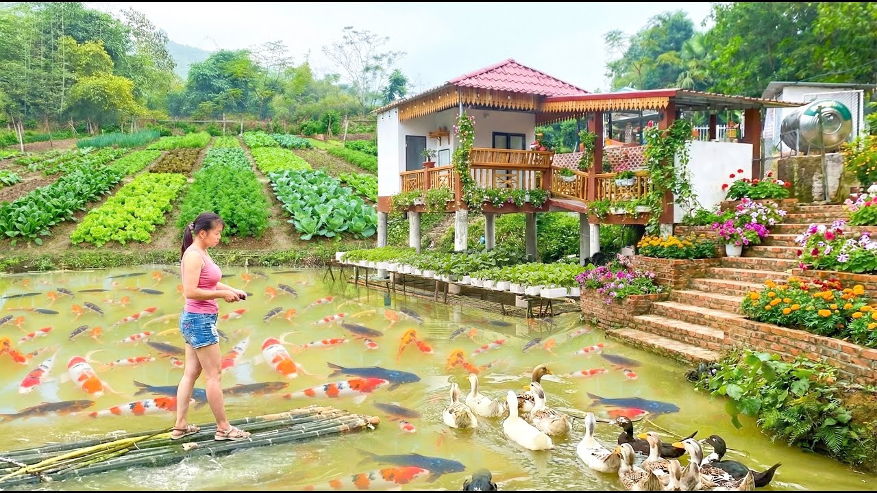 TIMELAPSE _366 Days Journey of Woman Building A House On Mud Pond | from Start to Finish